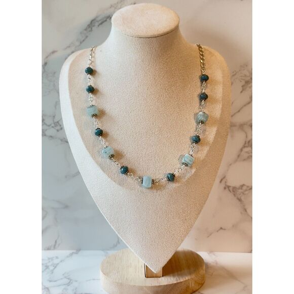 Blue Lace Agate Necklace - Picture 1 of 5
